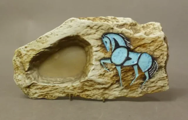 Hagen Renaker for Wade, ceramic plaque modelled in the form of a primitive