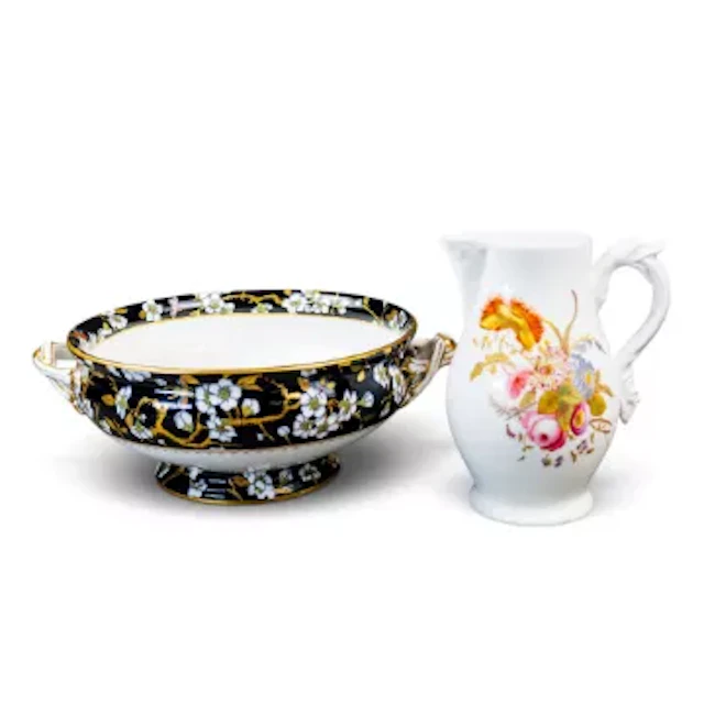 Two late 19th Century Coalport pieces to include a footed bowl with