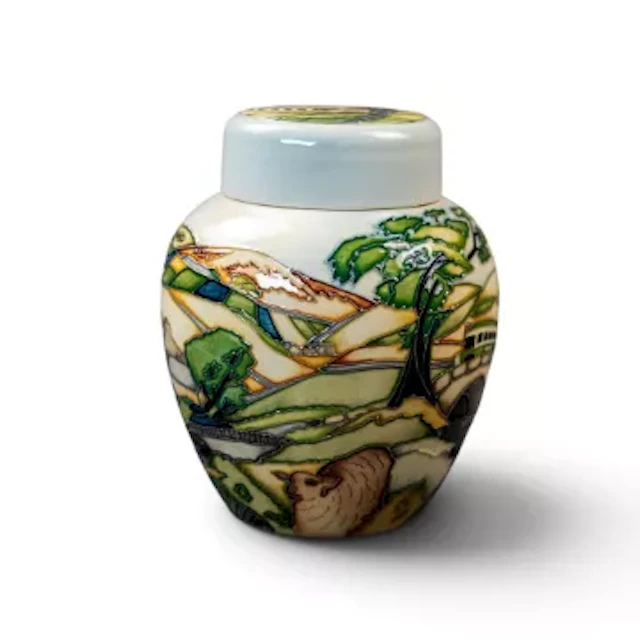 A Moorcroft limited edition ginger jar in the Leyburn design by Paul
