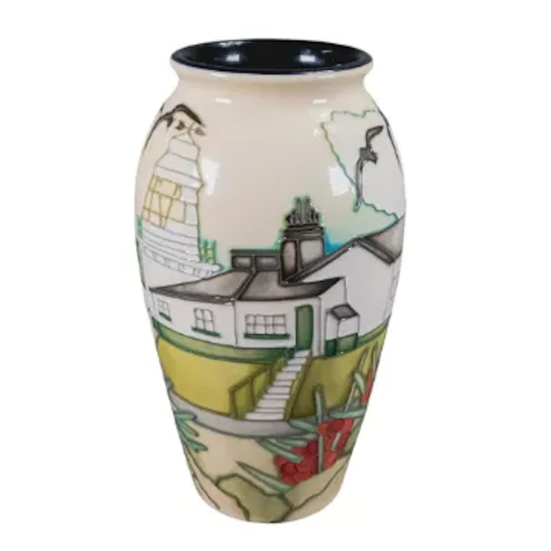 Moorcroft limited edition vase Whitby Lighthouse, Night Guardian by