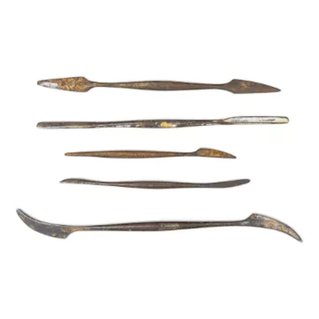A group of 5 metal modelling tools previously owned by Alboin Birks