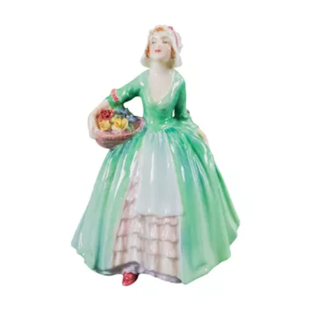 Royal Doulton Early Figure Janet HN1737 in rare green colourway.