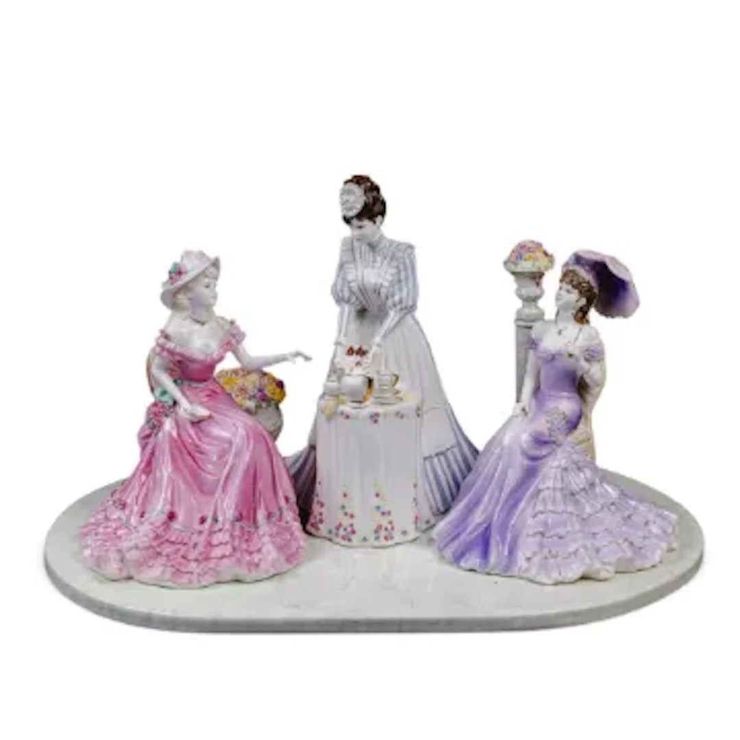 A Coalport figural group 'Afternoon Tea' limited edition No. 124 of