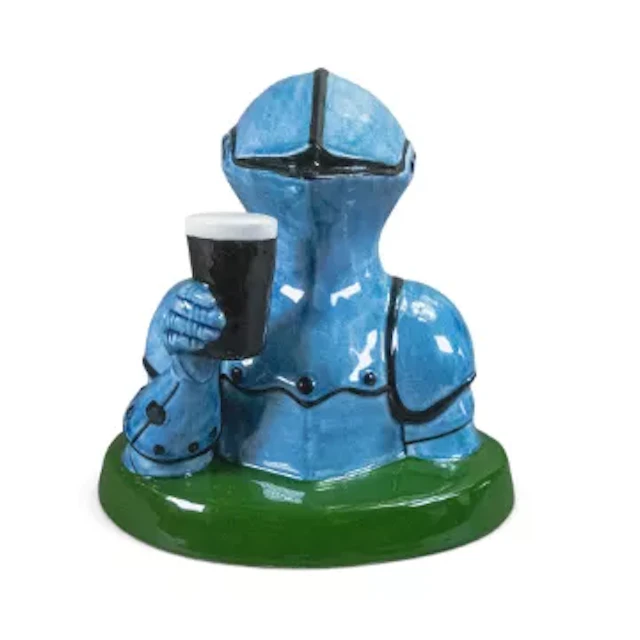 Lorna Bailey rare Guinness bust of a knight in armour holding a pint