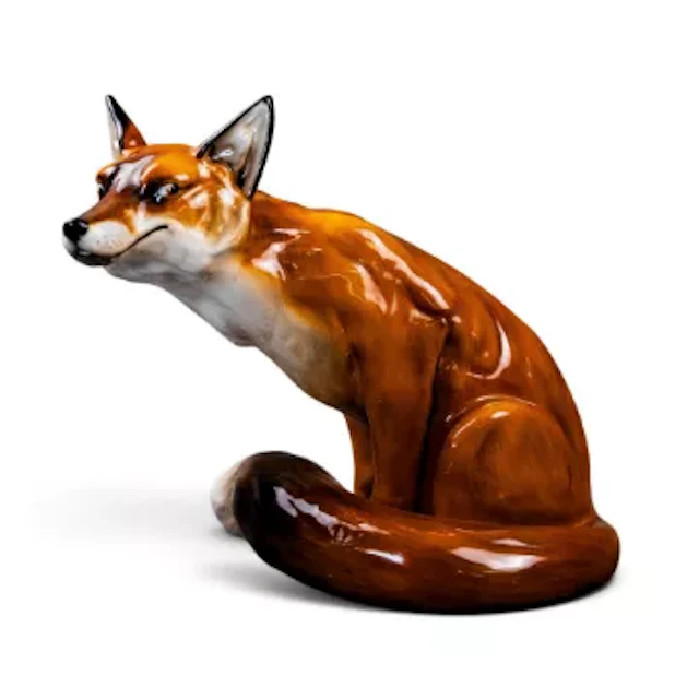 Royal Doulton large prestige seated fox, HN2634, h.25cm, a.f.