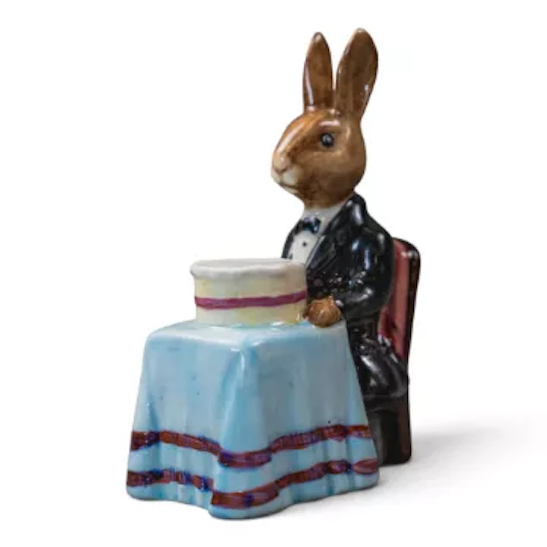 Royal Doulton prototype Bunnykins figure Happy Birthday. in a completely