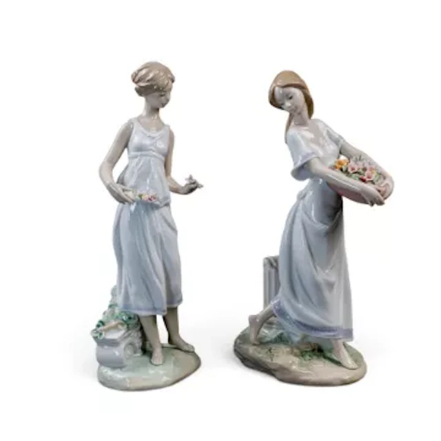 Two Lladro Annual Privilege figures 'Flowers for a Goddess' model
