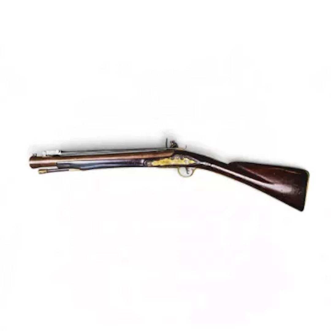 18th century Blunderbuss, with folding spring bayonet, Birmingham