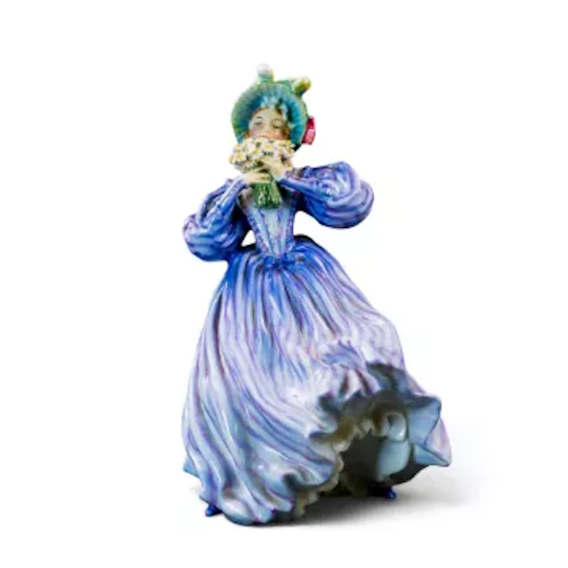 Royal Doulton early rare colourway figure of Marguerite, painted in
