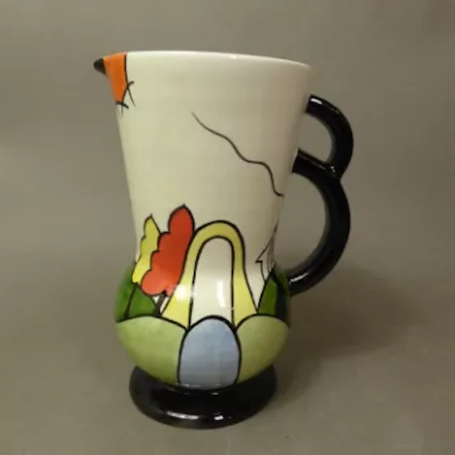 Lorna Bailey Bridge and Stream pattern jug, Old Ellgreave backstamp