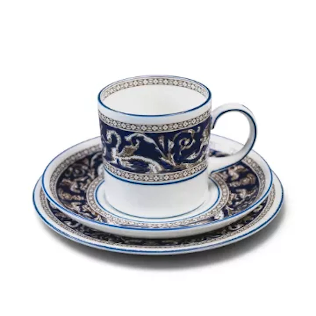 Wedgwood Navy Florentine part coffee/dinner set to include - coffee