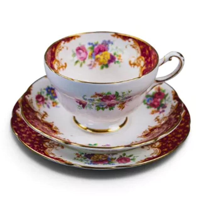 A Paragon tea set in the Rockingham pattern to include teapot, sugar
