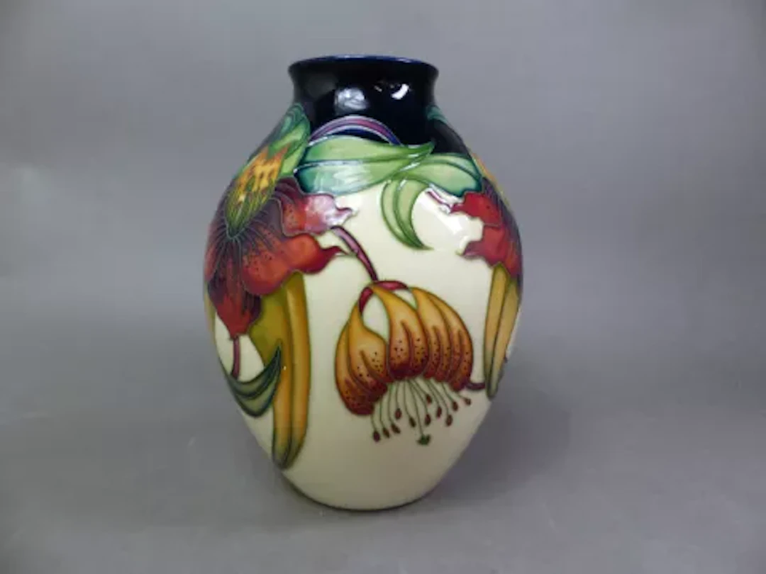 Moorcroft Anna Lily pattern vase, height 21cm.