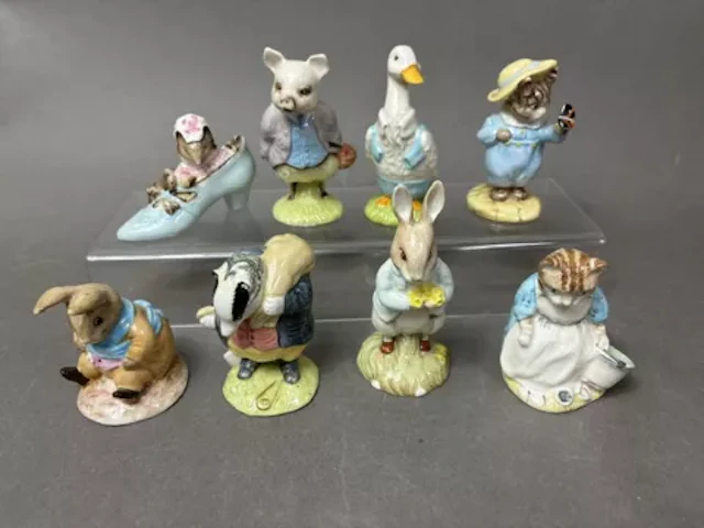 Royal Albert Beatrix Potter figures, Peter with Daffodils, Ribby and