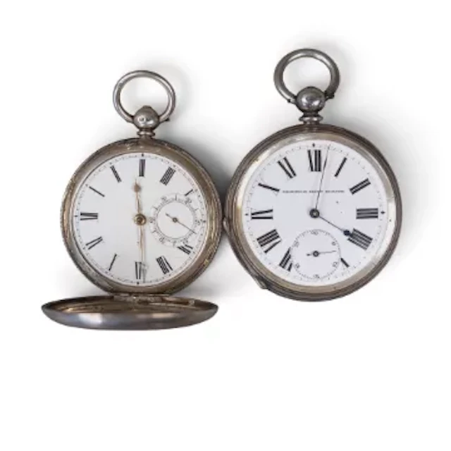Two key wind silver cased gents pocket watches, sold as not working.