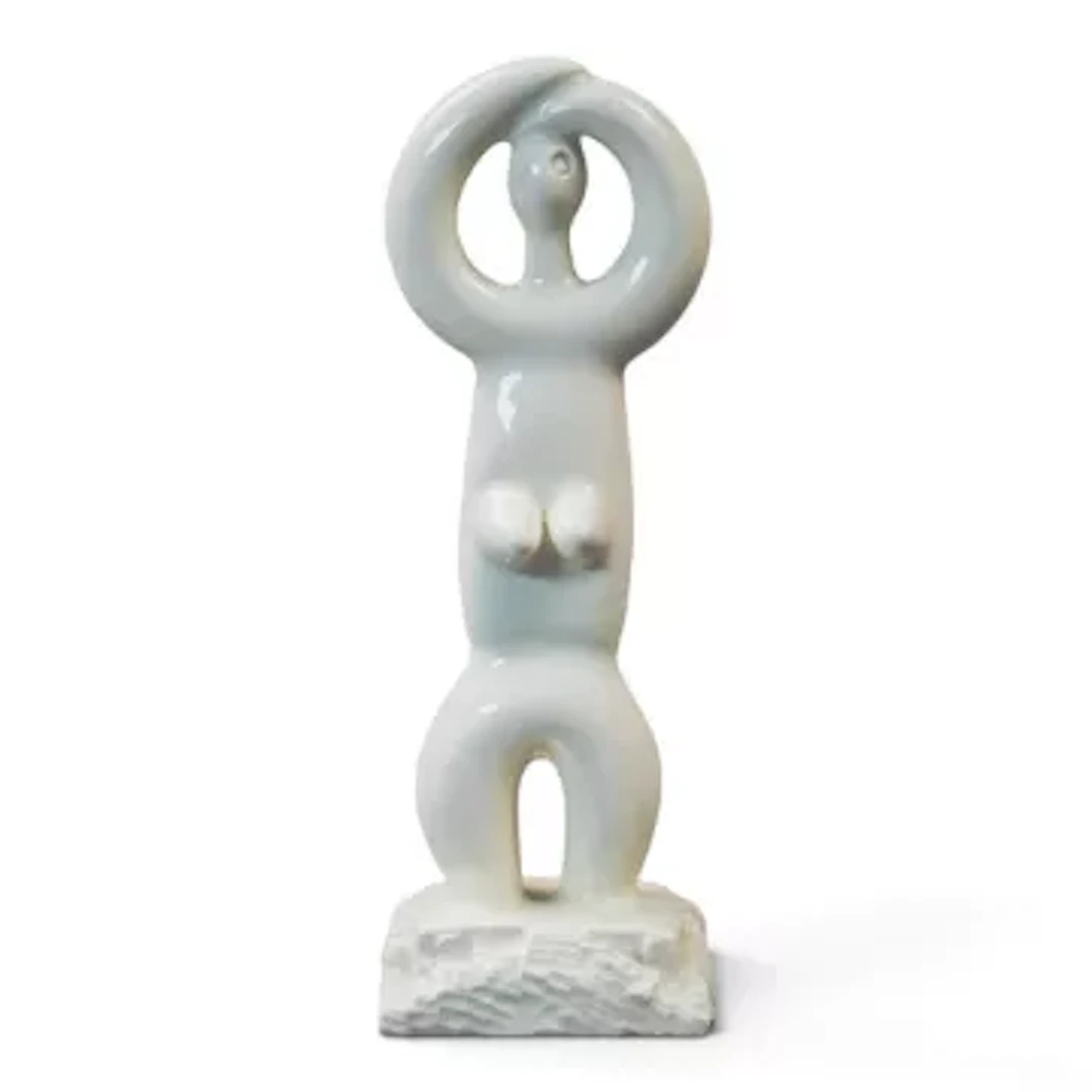 An Eric Owen hand sculpted nude Muse in modernist brutalist abstract