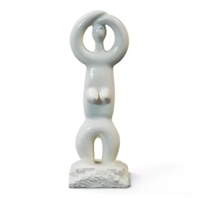 An Eric Owen hand sculpted nude Muse in modernist brutalist abstract