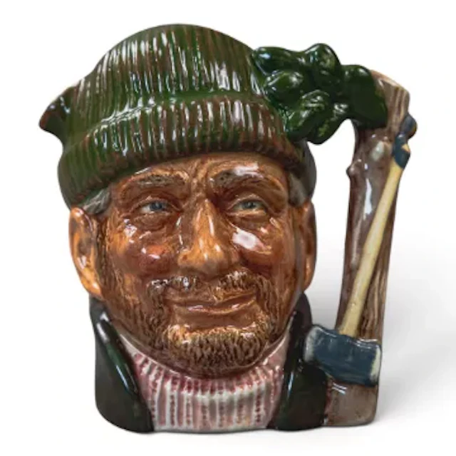 Royal Doulton prototype colourway small character jug The Lumberjack