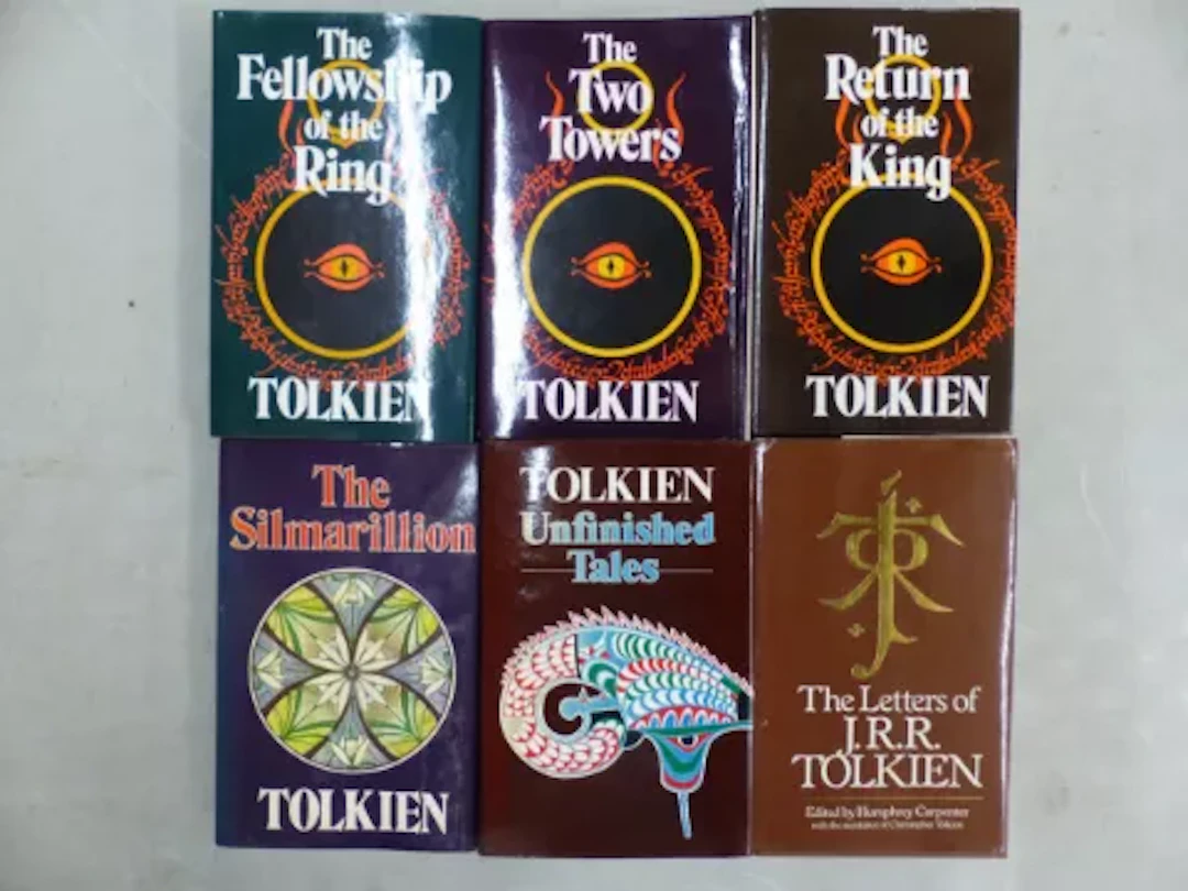 A collection of J.R.R. Tolkien books to include The Lord of The Rings
