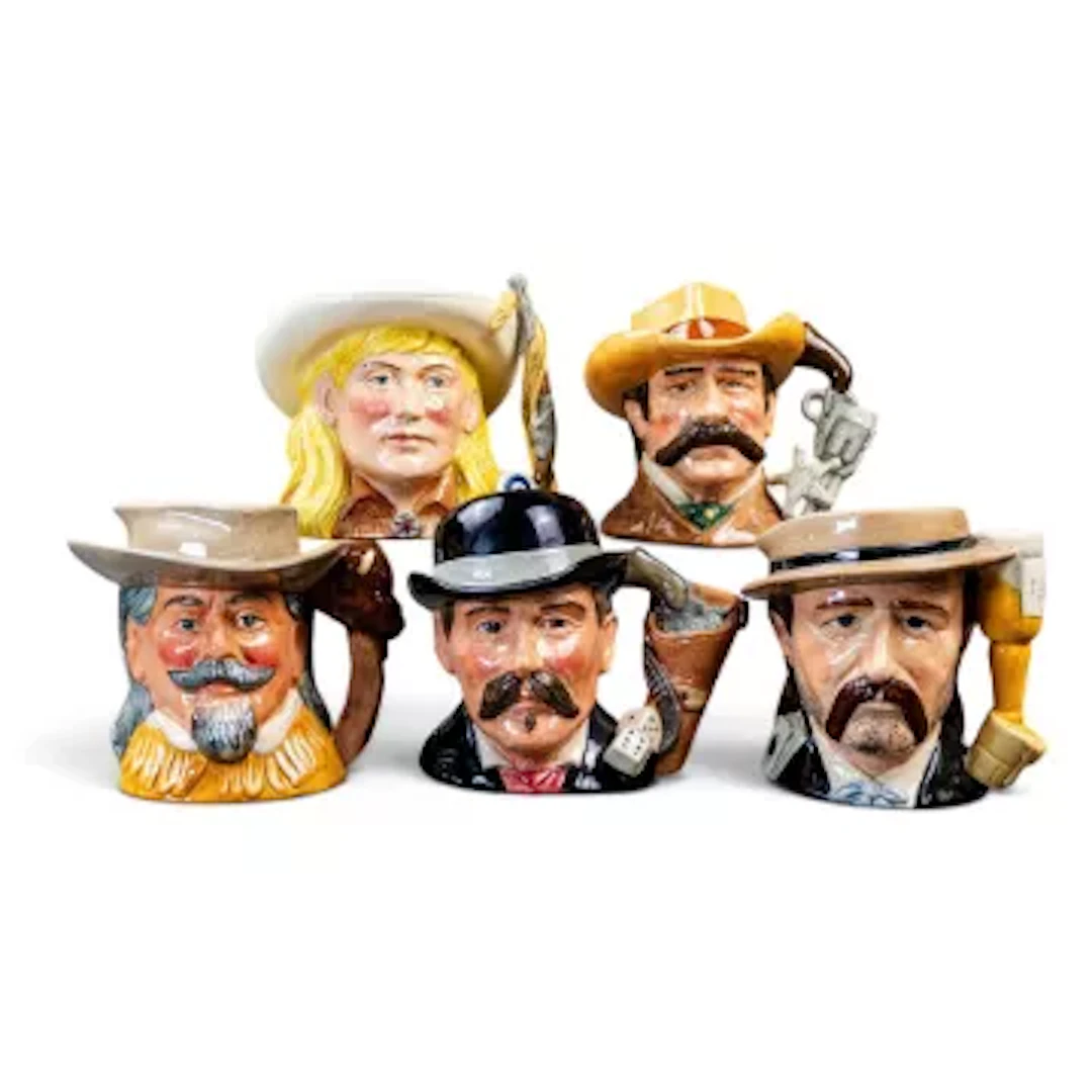 Royal Doulton group of 5 character jugs from the Wild West Series