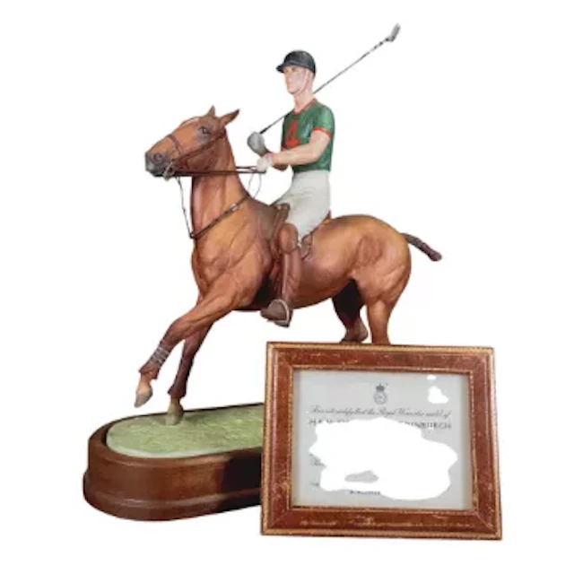 Royal Worcester horse figure HRH Duke of Edinburgh by Doris Lindner