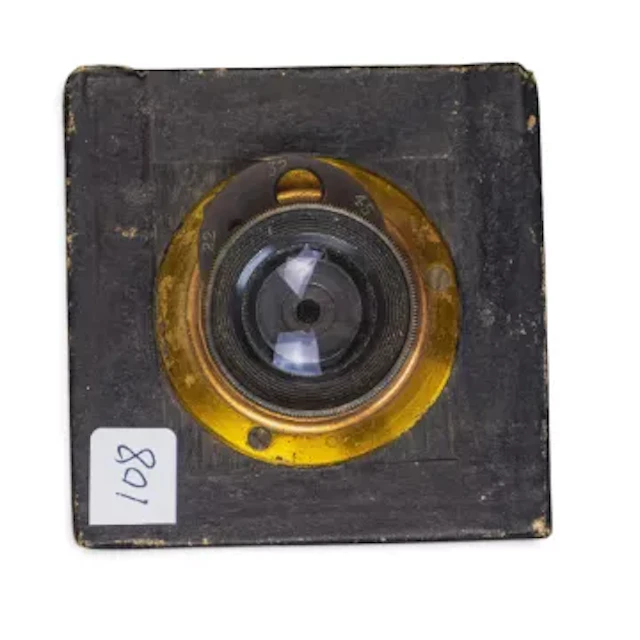 Ross, London brass No.3, 5 in, camera lens, serial no.56181 with rotating