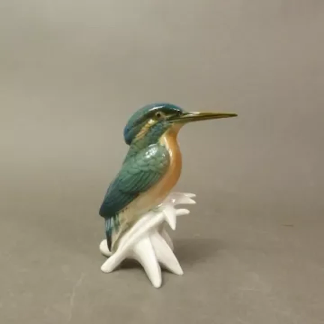 A Karl Ens porcelain figure of a kingfisher, height 11cm.