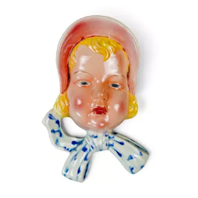 Beswick 'Girl with Bonnet' wall mask. Model 380. h.28cm