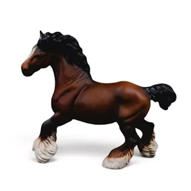 Beswick Cantering Shire in brown matt. Model no.975. h.21cm