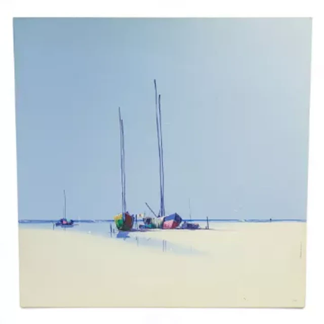 Henderson Cisz (b.1960) oil on canvass depicting a calming beach scene