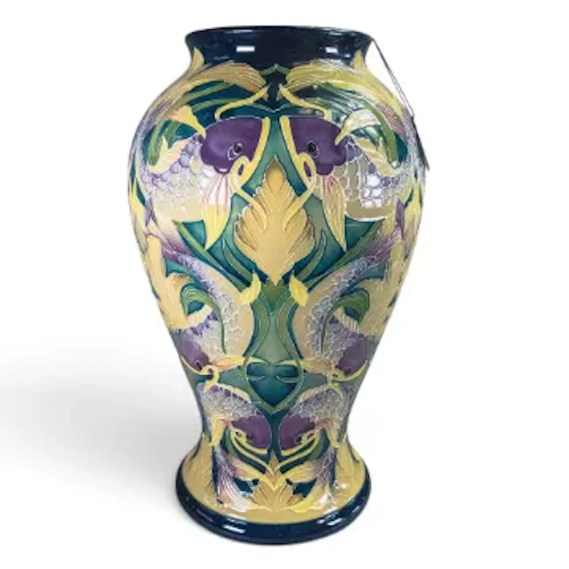 Moorcroft prestige Fishy McGinty vase 65/16 (Exhibition Piece, L/E