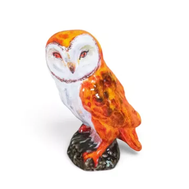 Anita Harris barn owl figure. Height 19 cm. Signed in gold.