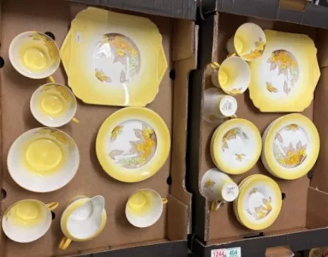 A Shelley Phlox pattern part double tea set, c1933, Regent shape