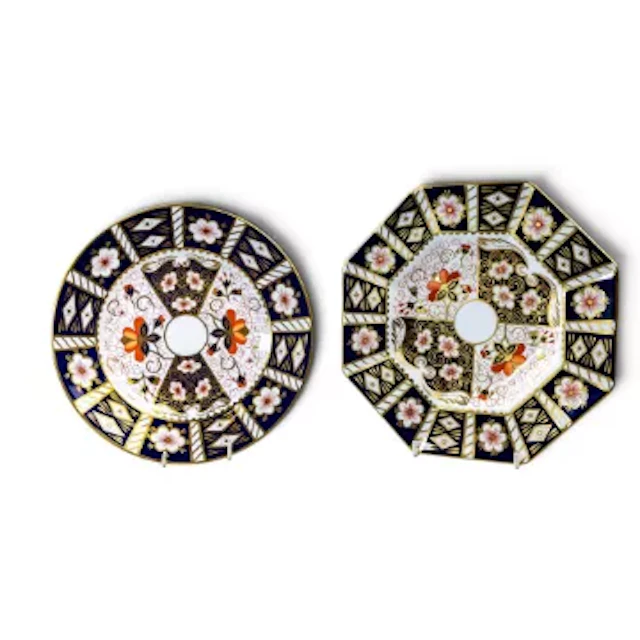 Royal Crown Derby Plates Imari Pattern (2451) to include an octagonal