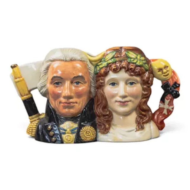 Royal Doulton prototype double sided small character jug, Lord Nelson