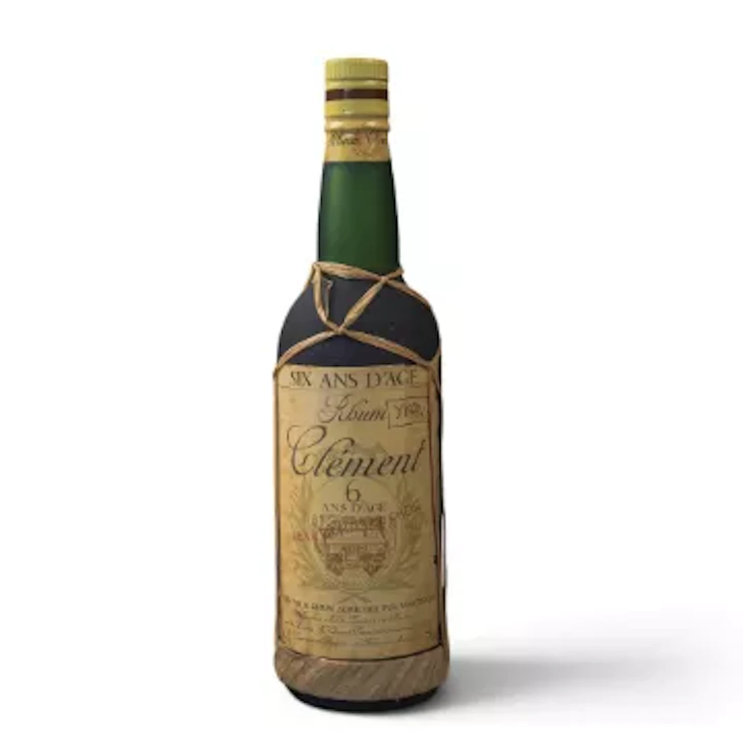 Rhume Clément 6 Ans D'Age, with raffia-wrapped bottle, 70cl 40% Vol.
