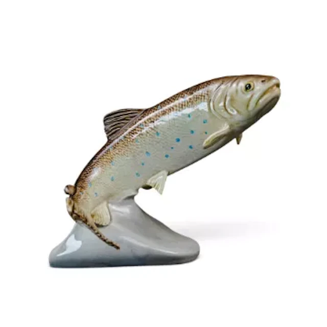 Rare Beswick trout in unusual colourway. Model 2087. h.15cm
