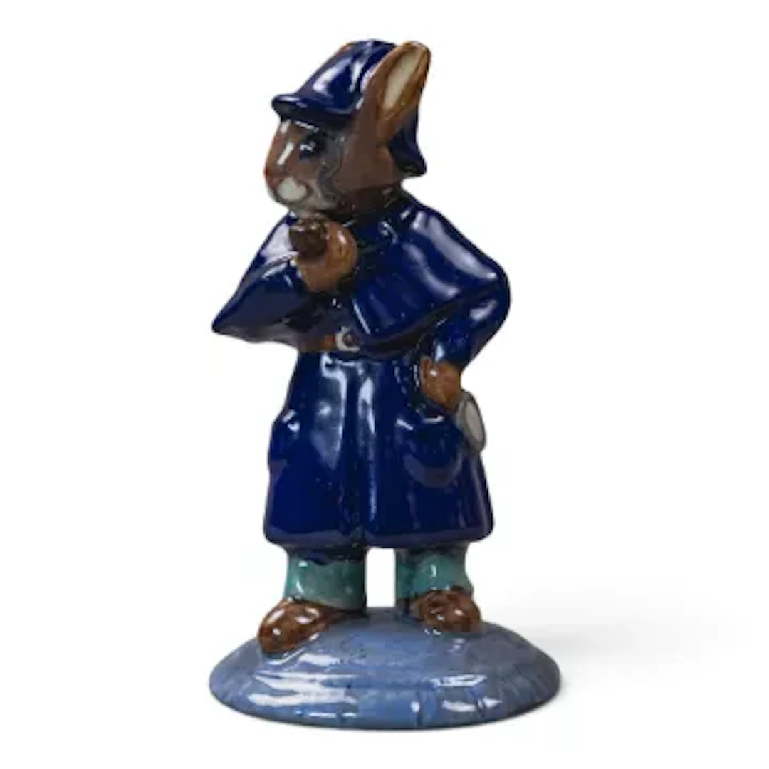 Royal Doulton prototype Bunnykins figure Detective, in a completely