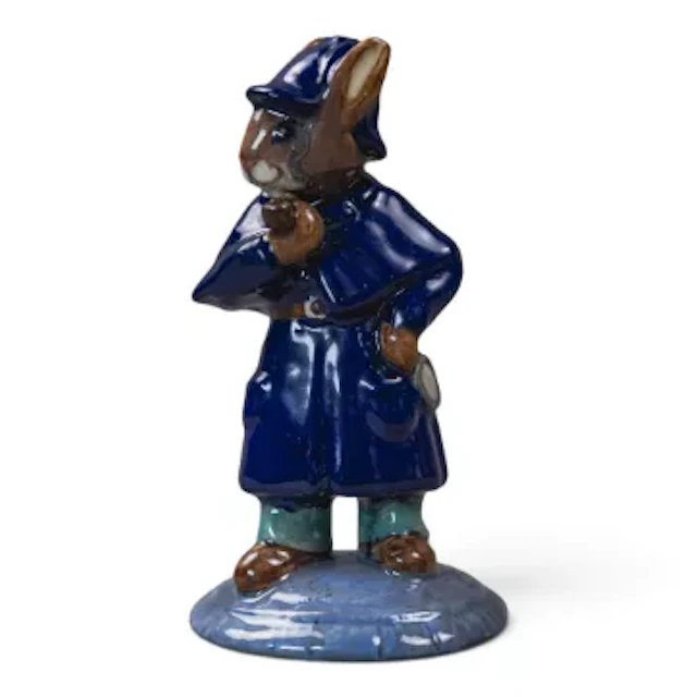 Royal Doulton prototype Bunnykins figure Detective, in a completely