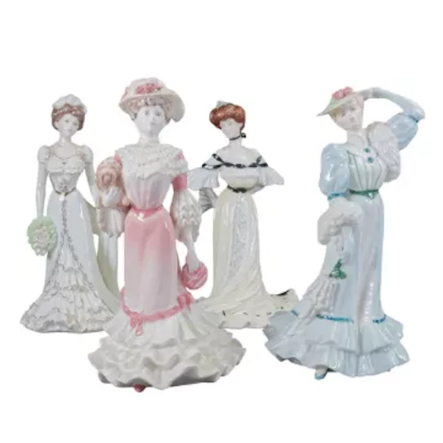 Four Coalport limited edition Golden Age figures to include Georgina