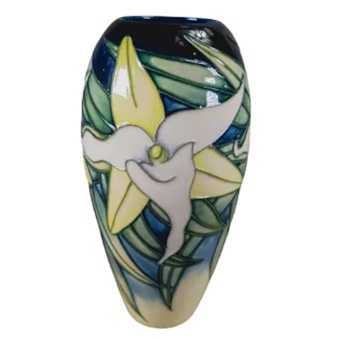Moorcroft Allegria Orchid trial vase dated 2001, h.18cm.