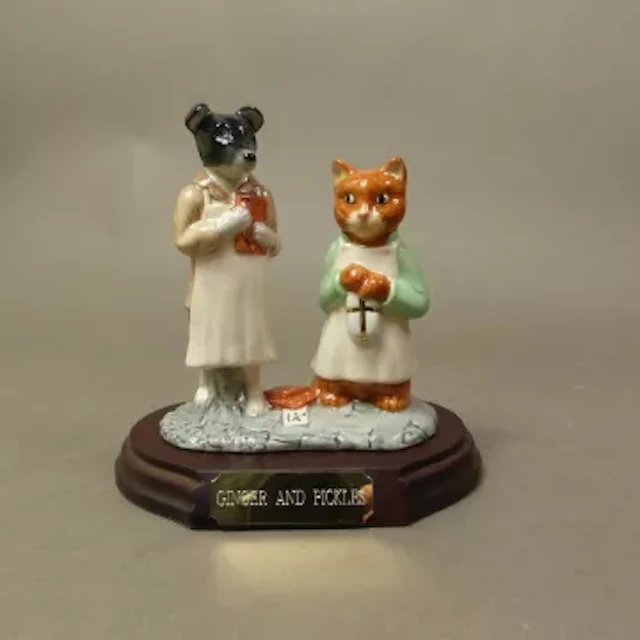 Beswick Ware Beatrix Potter tableau Ginger And Pickles gold edition