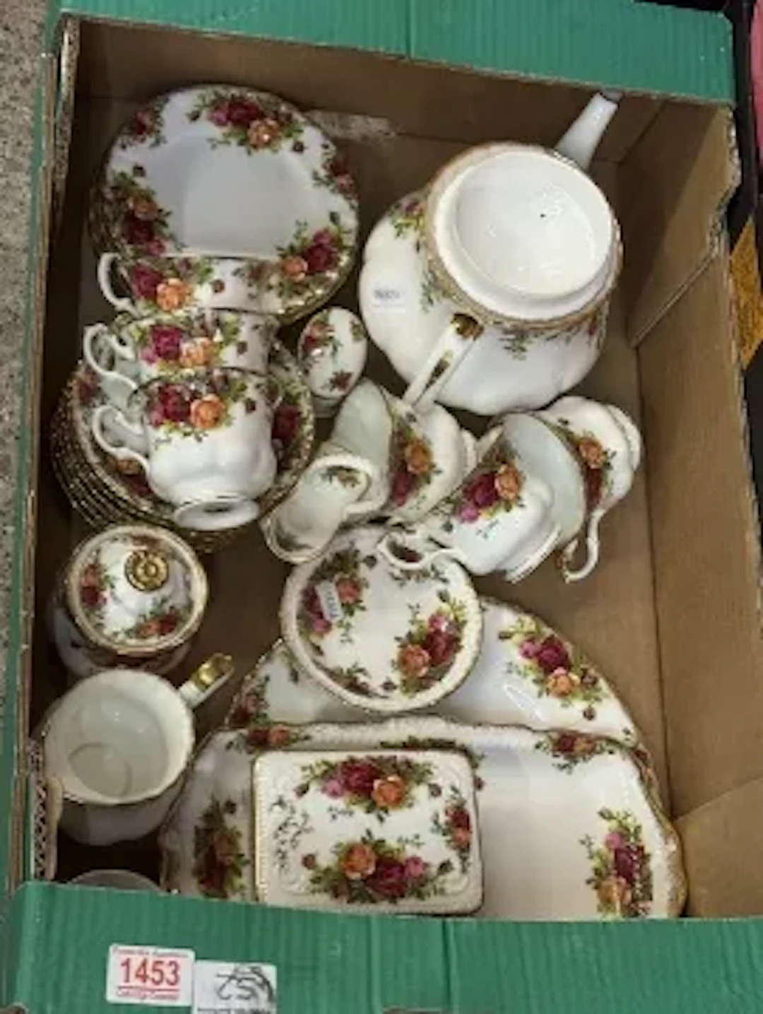 Royal Albert Old Country Roses tea ware to include a large teapot