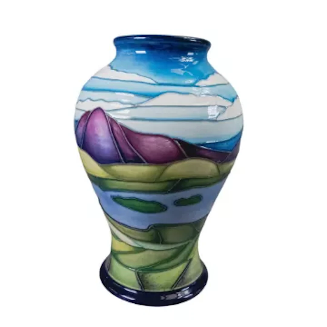 Moorcroft trial vase Derwent Water dated 2019, certified Master by