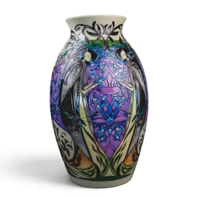 A Large Moorcroft Prestige vase 'Spring' designed by Nicola Slaney