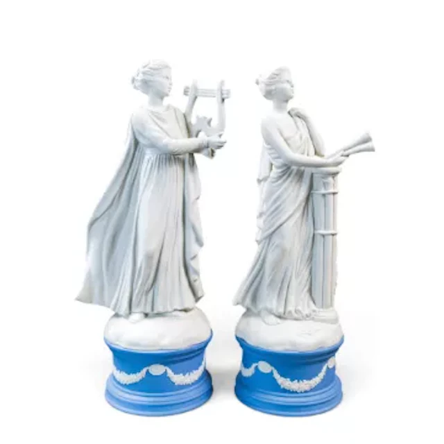 Two Wedgwood figures from the Classical Muses Series , each made in