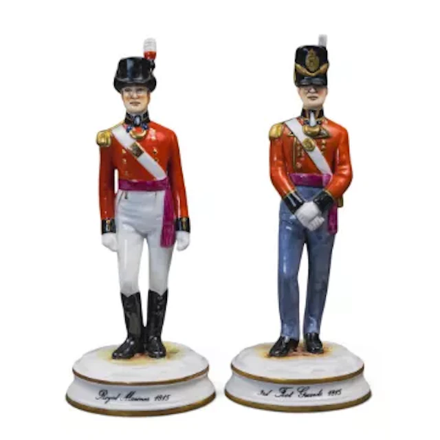 Two Michael Sutty prestige porcelain military figures to include Royal