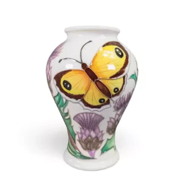 Moorcroft Gates of Summer (Butterfly) vase 65/4, No 10. Signed by