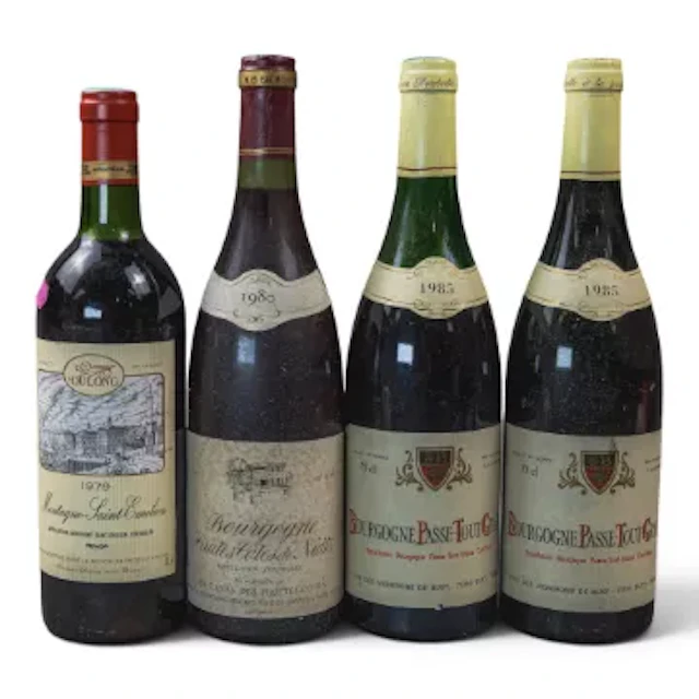1985 Bourgone Passe-Tout-Grains, two bottles, 75cl, 1979 Dulong Montagne-Saint-É