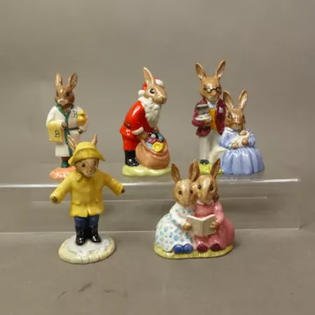 Royal Doulton Bunnykins figures, Bathtime Bunnykins DB148, Santa Bunnykins